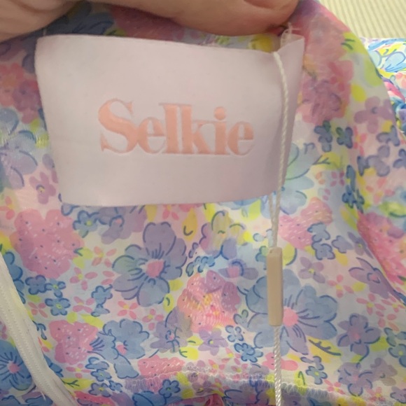 Selkie size medium new Bon Bon puff Floral mini Dress pink purple baby girl phot - Picture 4 of 11